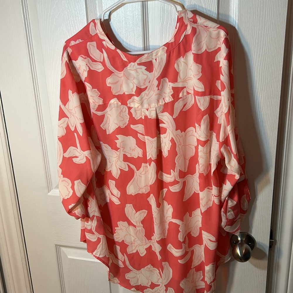 Torrid Harper Floral Georgette 3/4 Sleeve Pullover Blouse 2X - Picture 7 of 7